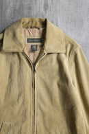 ”BANANA REPUBLIC” beige pig skin suede leather jacket.