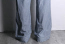"LAUREN RL" blue stripe cotton flare pants