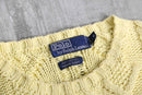 “POLO by Ralph Lauren” pale yellow cotton knit