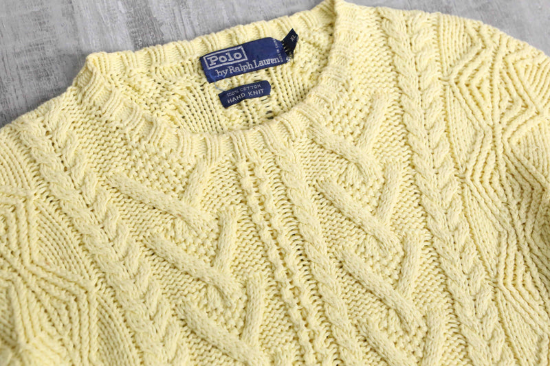 “POLO by Ralph Lauren” pale yellow cotton knit