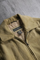 ”BANANA REPUBLIC” beige pig skin suede leather jacket.