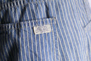 "LAUREN RL" blue stripe cotton flare pants