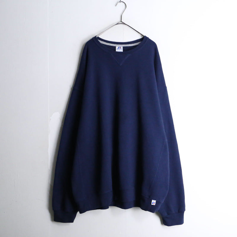 navy color plane L/S sweat