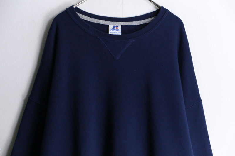 navy color plane L/S sweat