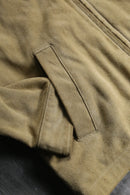 ”BANANA REPUBLIC” beige pig skin suede leather jacket.