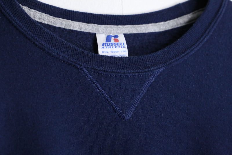 navy color plane L/S sweat