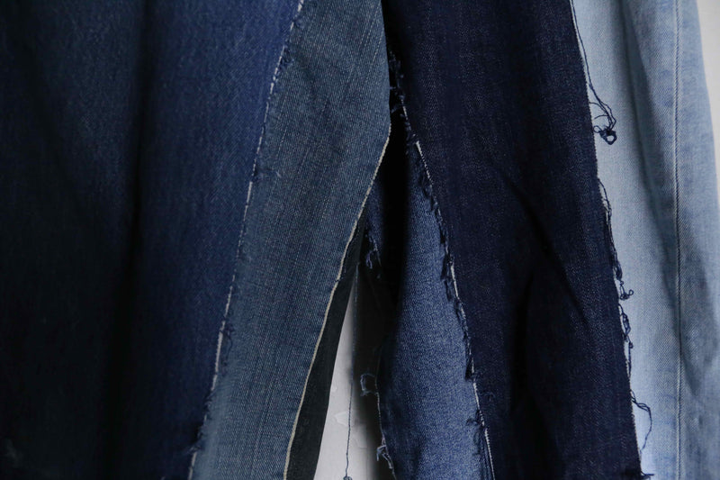 "Re:make" docking wide straight denim pants