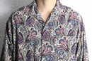 ”GUESS JEANS” paisley pattern open collar shirt