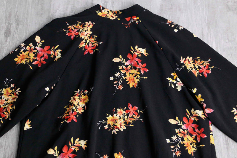 sparklers like botanical pattern zip blouson