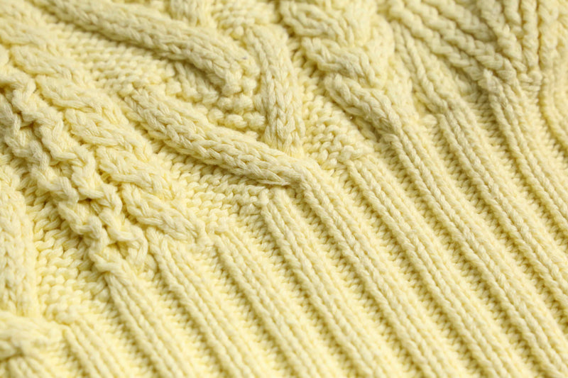 “POLO by Ralph Lauren” pale yellow cotton knit