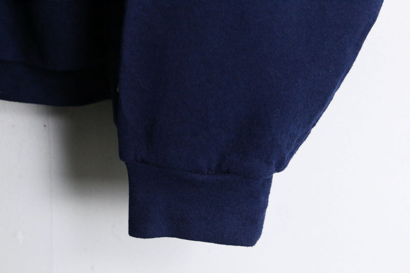 navy color plane L/S sweat