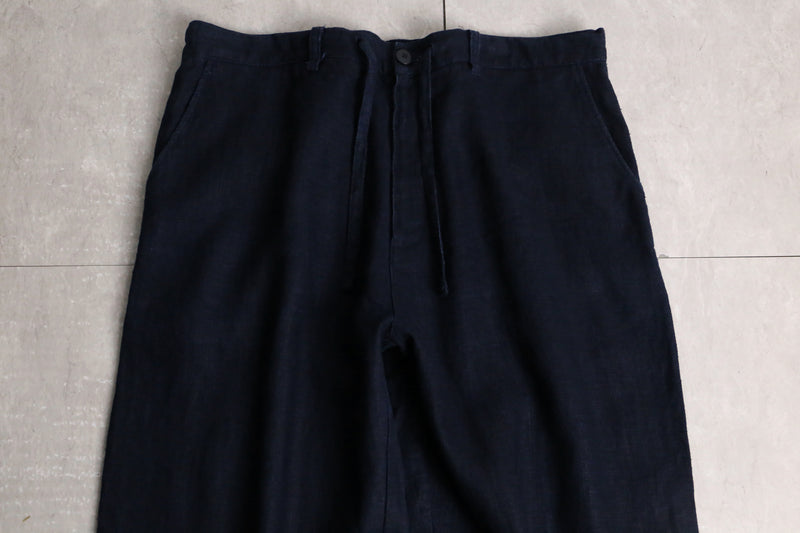 dark indigo wide easy pants