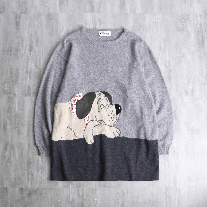 dog design loose knit