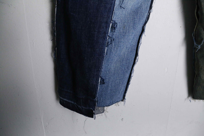 "Re:make" docking wide straight denim pants