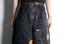 "Re:make" extra buggy black denim