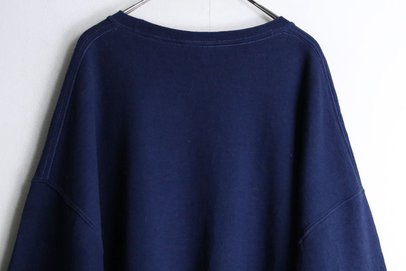 navy color plane L/S sweat