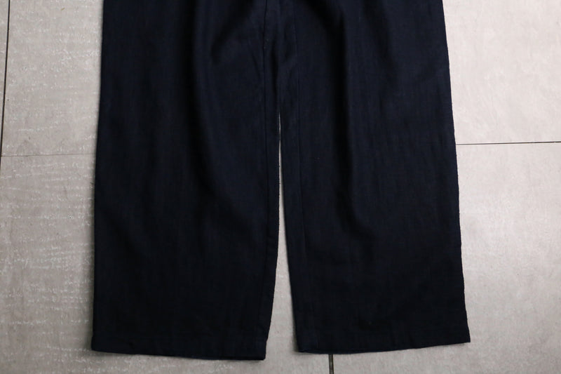 dark indigo wide easy pants