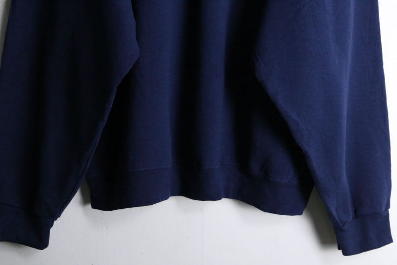 navy color plane L/S sweat