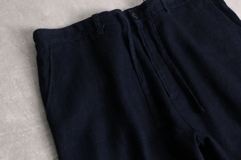 dark indigo wide easy pants