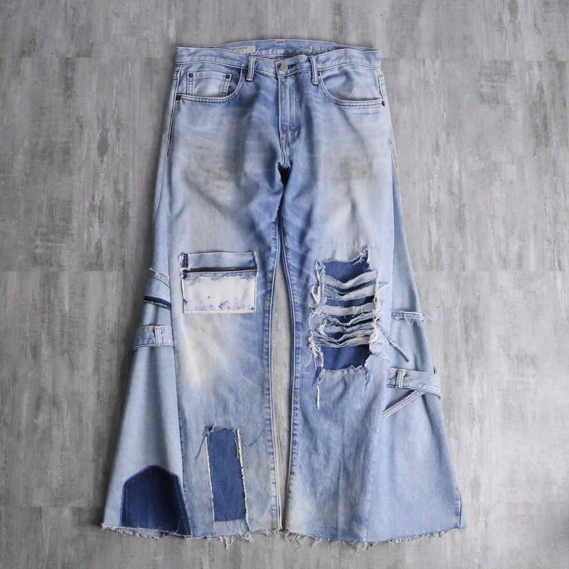 ''Re:make''docking wide flare denim