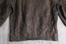 "Timberland" shoulder line brown leather single rider's jacket