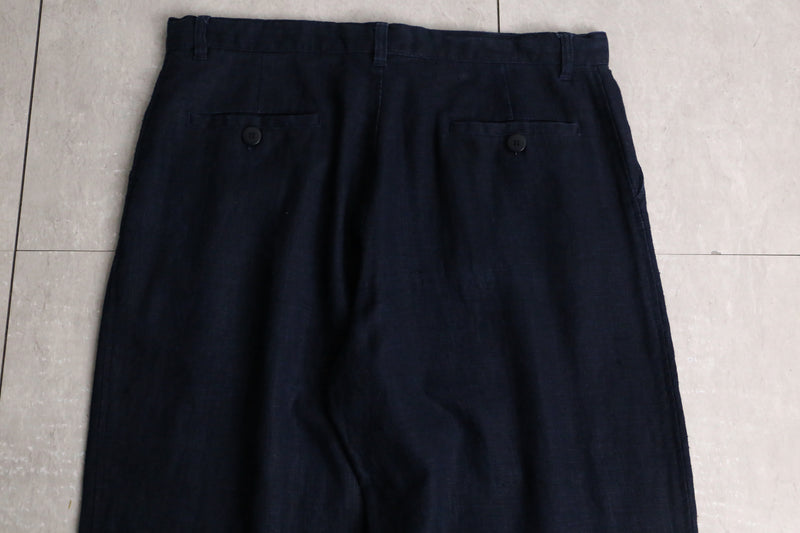 dark indigo wide easy pants