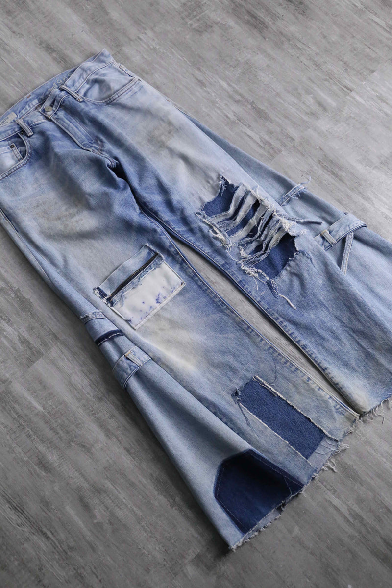''Re:make''docking wide flare denim