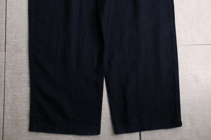 dark indigo wide easy pants