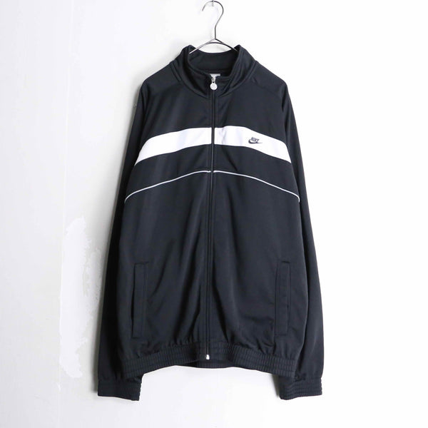 "NIKE" monotone border design track jacket