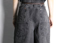 "Re:make" extra buggy black denim