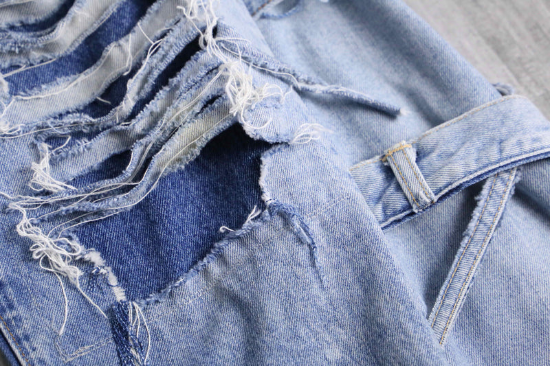 ''Re:make''docking wide flare denim