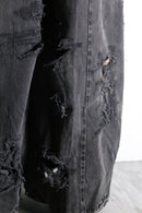 "Re:make" extra buggy black denim
