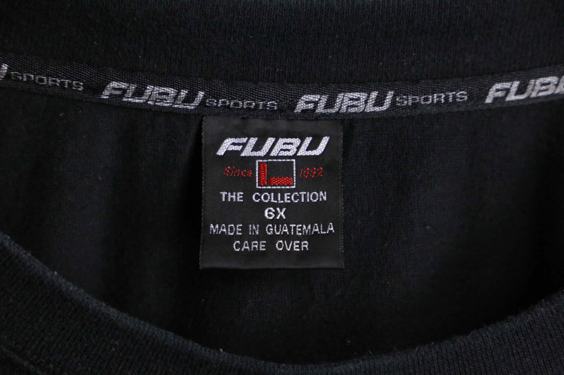"FUBU" logo embroidery design loose tee