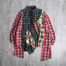 ''Re:make''asymmetry check shirt