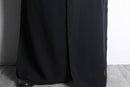 black sheer layered wide pants