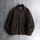 ”Eddie Bauer” dark brown suede leather jacket.