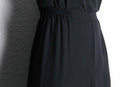 black sheer layered wide pants