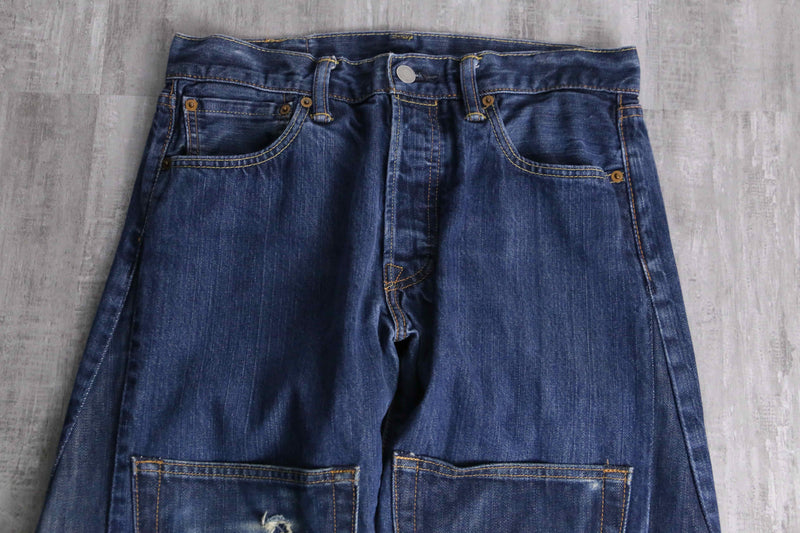 "Re:make" docking flare denim pants