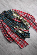 ''Re:make''asymmetry check shirt