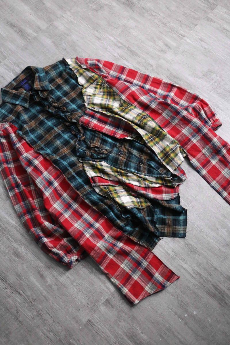 ''Re:make''asymmetry check shirt