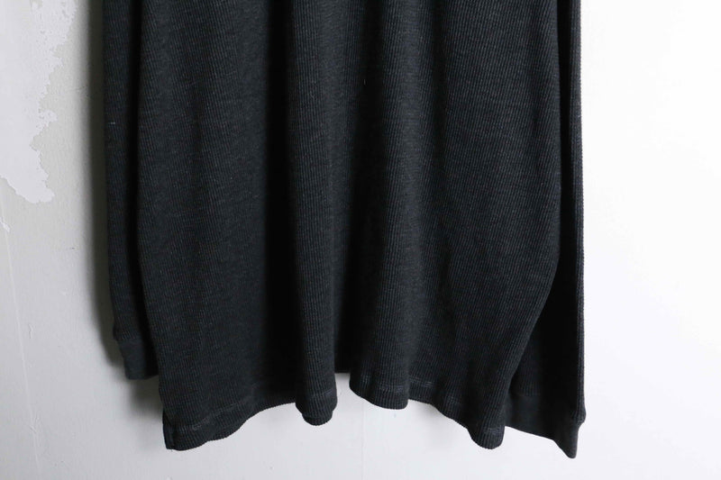 "KING SIZE" 4XL glay color loose thermal long Tee