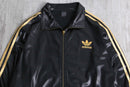 “adidas CHILE62” gold line shiny track jacket