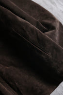 ”Eddie Bauer” dark brown suede leather jacket.