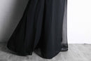 black sheer layered wide pants