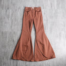 brown color front slit bell bottom｜フレアパンツの古着（iot replay）
