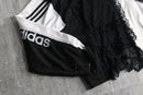 "Re:make" lace up design track jacket
