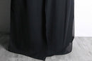 black sheer layered wide pants