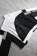 "Re:make" lace up design track jacket