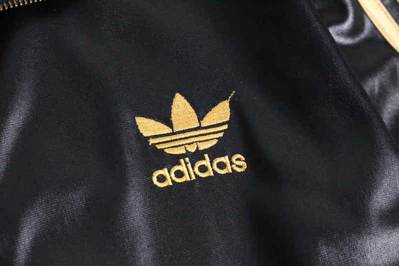 “adidas CHILE62” gold line shiny track jacket
