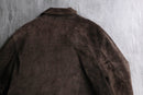 ”Eddie Bauer” dark brown suede leather jacket.